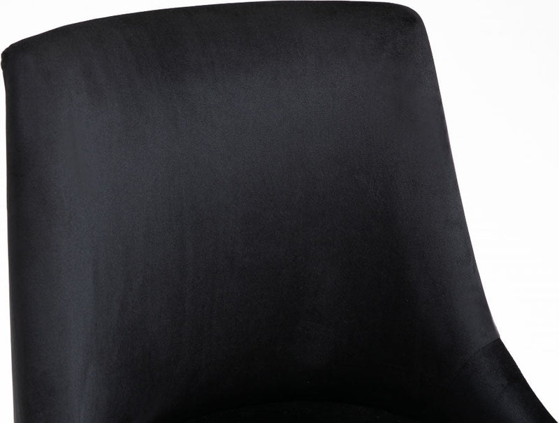 Hamilton Velvet Office Chair in Black