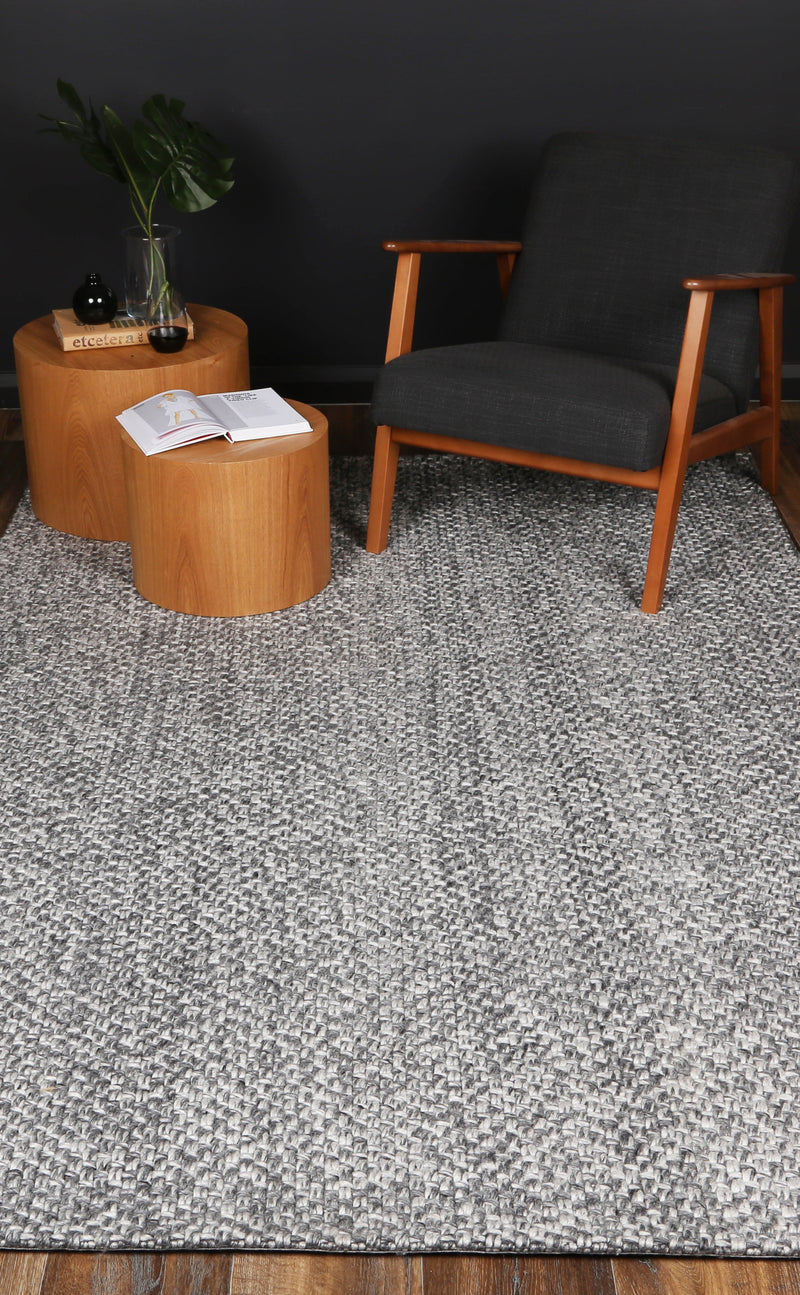 Zayna Chignon Charcoal Wool Blend Rug
