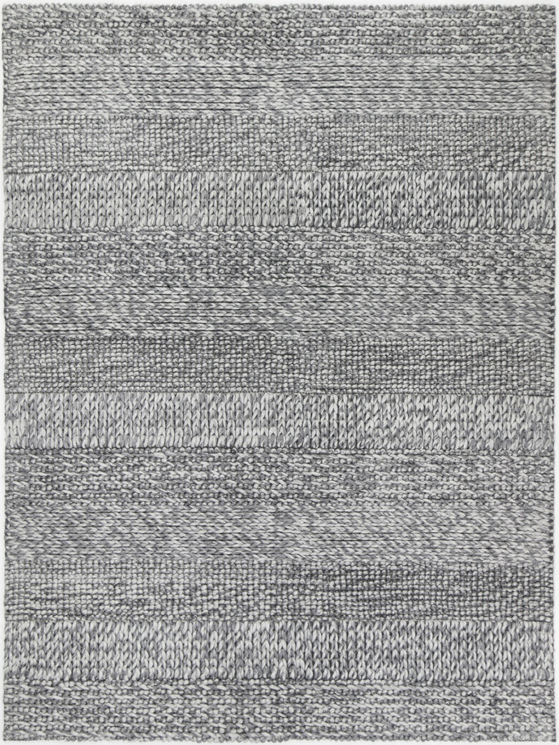Zayna Grace Charcoal Wool Blend Rug