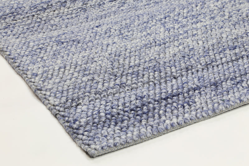 Zayna Loopy Blue Wool Blend Rug