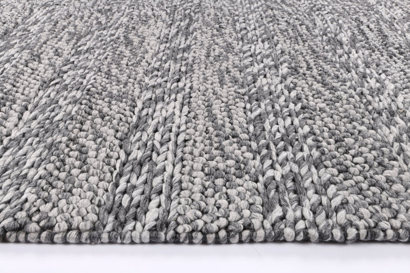 Zayna Ringlets Charcoal Wool Blend Rug