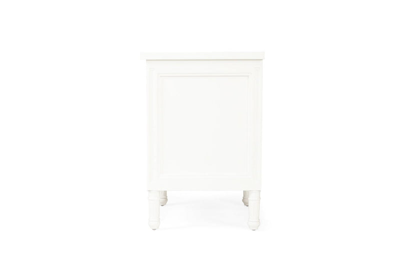 Hampton Cane Bedside Table – 3 Drawer – Whitley