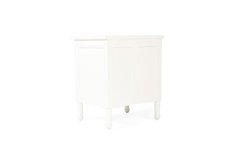 Hampton Cane Bedside Table – 3 Drawer – Whitley