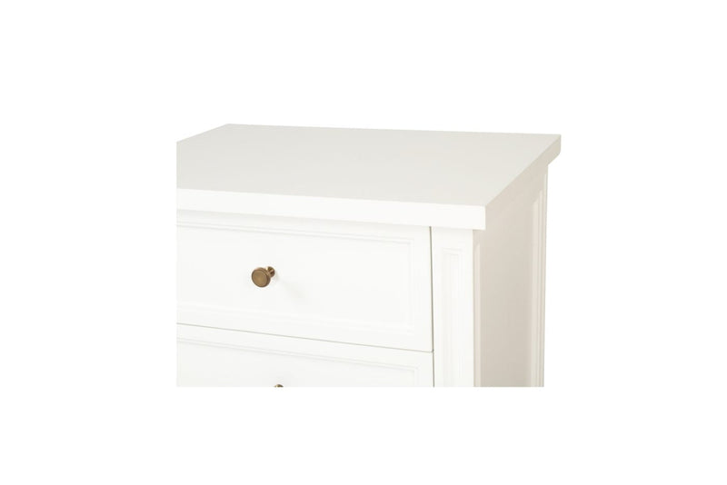 Hampton Cane Bedside Table – 3 Drawer – Whitley