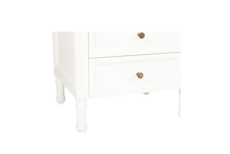 Hampton Cane Bedside Table – 3 Drawer – Whitley