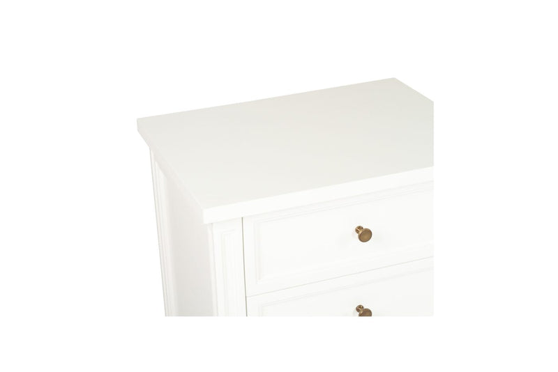 Hampton Cane Bedside Table – 3 Drawer – Whitley