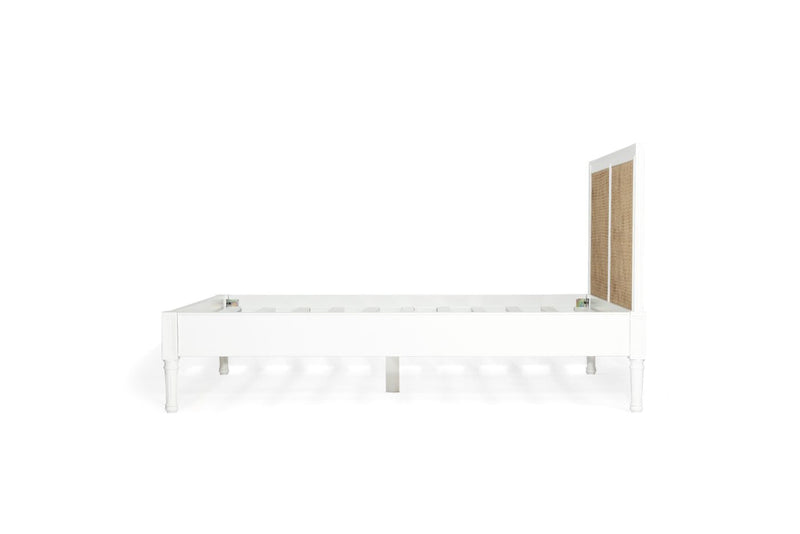 Hampton Cane Bed – King Size – Low End – White