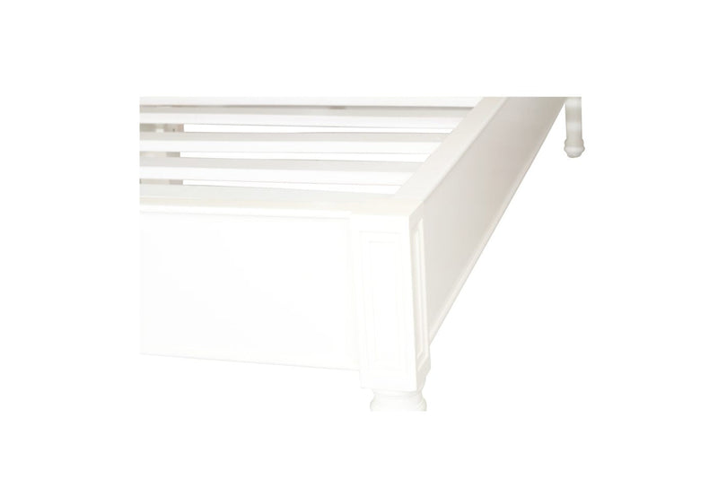 Hampton Cane Bed – King Size – Low End – White