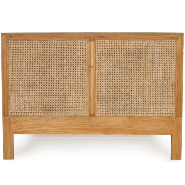 Hampton Cane Bedhead – King Size – Weathered Oak