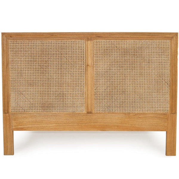 Hampton Cane Bedhead – King Size – Weathered Oak
