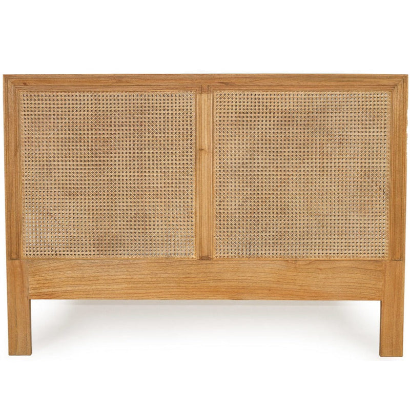 Hampton Cane Bedhead – King Size – Weathered Oak