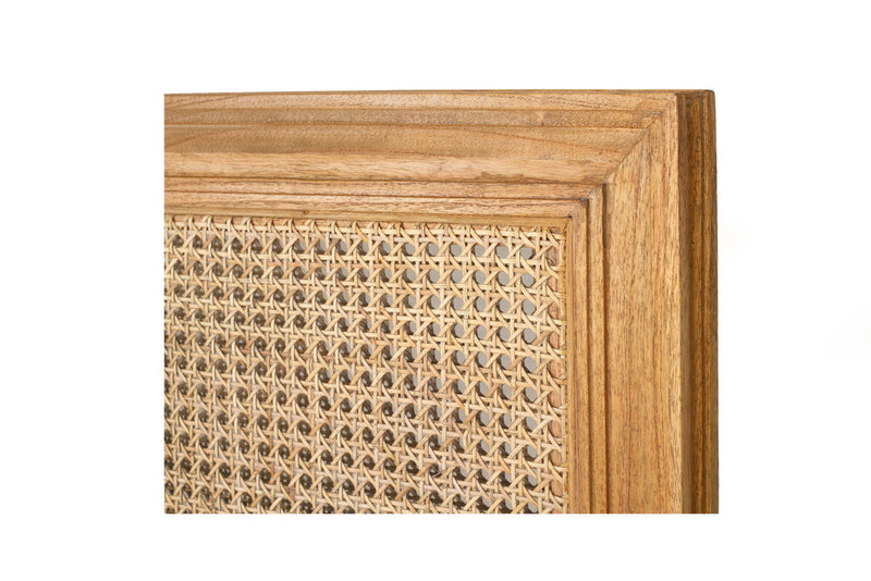 Hampton Cane Bedhead – King Size – Weathered Oak