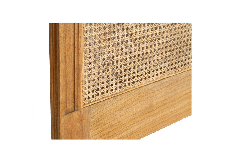 Hampton Cane Bedhead – King Size – Weathered Oak
