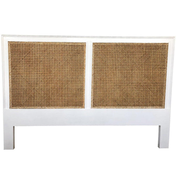 Hampton Cane Bedhead - Queen - White