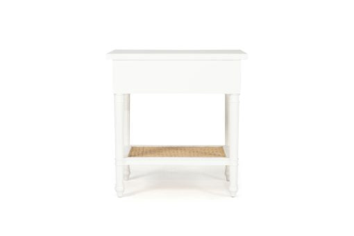 Hampton Cane Bedside Table - 57cm White