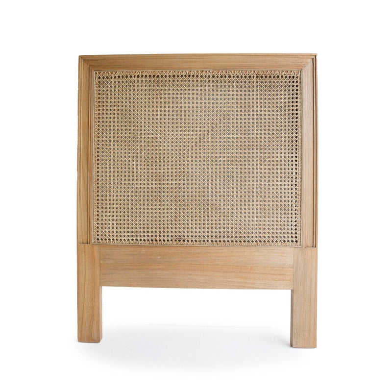 Hampton Cane Bedhead - King Single - Weathered Oak