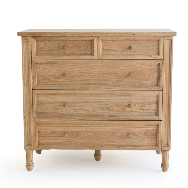 Hampton Dresser – 5 Drawer – Weathered Oak