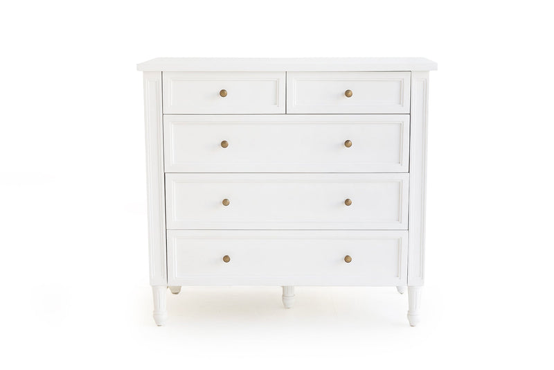 Hampton Dresser – White – 5 Drawer