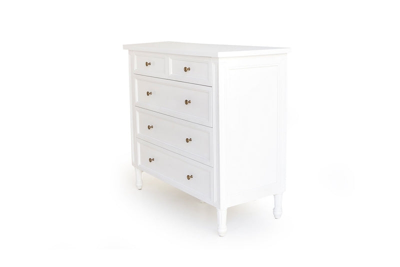 Hampton Dresser – White – 5 Drawer