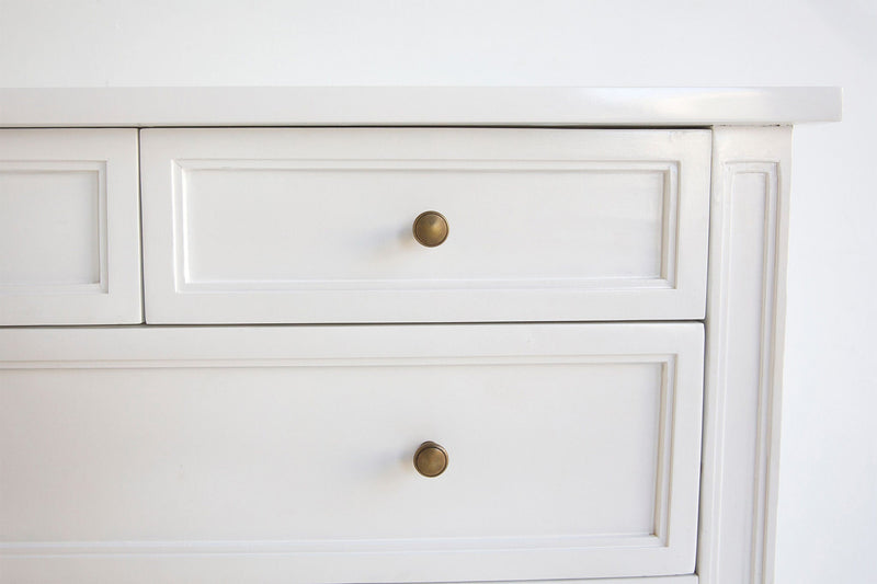 Hampton Dresser – White – 5 Drawer