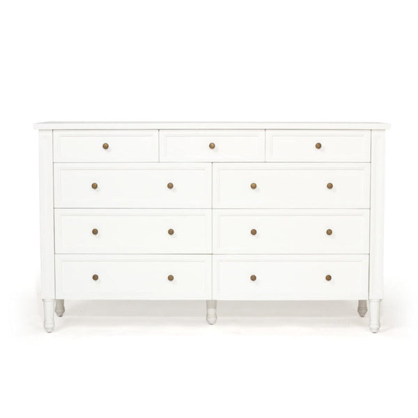 Hampton Dresser – 9 Drawer – White
