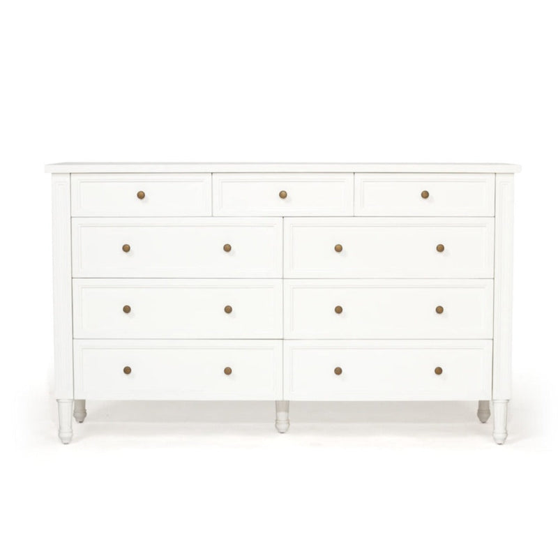 Hampton Dresser – 9 Drawer – White
