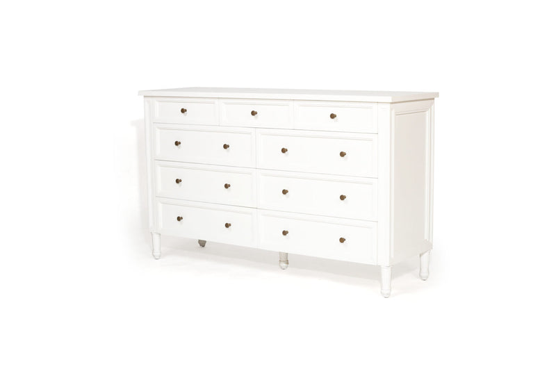 Hampton Dresser – 9 Drawer – White