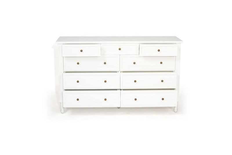 Hampton Dresser – 9 Drawer – White
