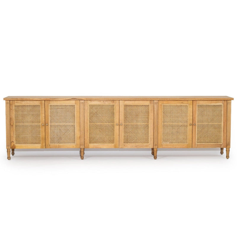 Hampton Six Door Sideboard – Weathered Oak