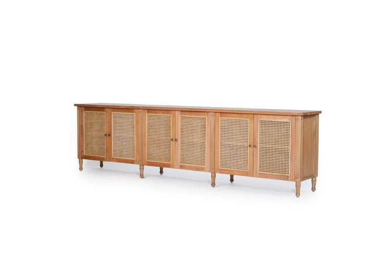 Hampton Six Door Sideboard – Weathered Oak