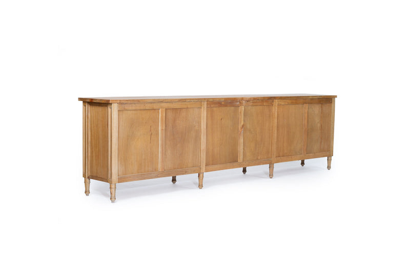 Hampton Six Door Sideboard – Weathered Oak