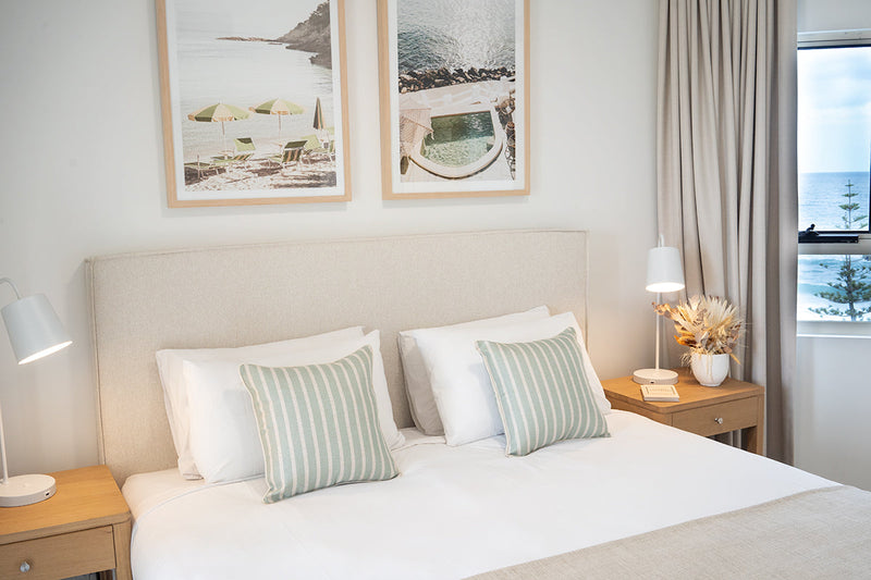 Hudson Upholstered Bedhead – Off Whitley