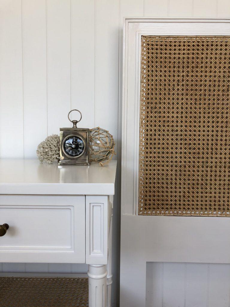 Hampton Cane Bedhead - Queen - White
