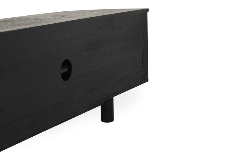 Indigo Entertainment Unit – Six Door – Black – Round End