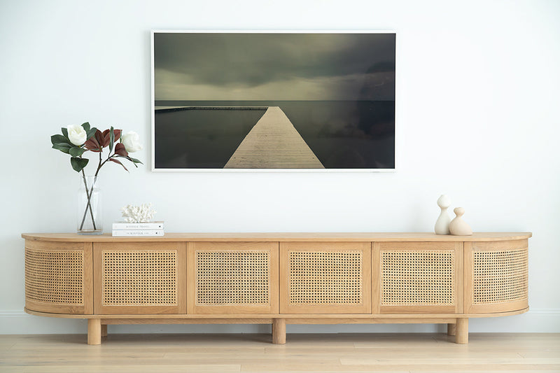 Indigo Entertainment Unit – Six Door – Natural – Round End