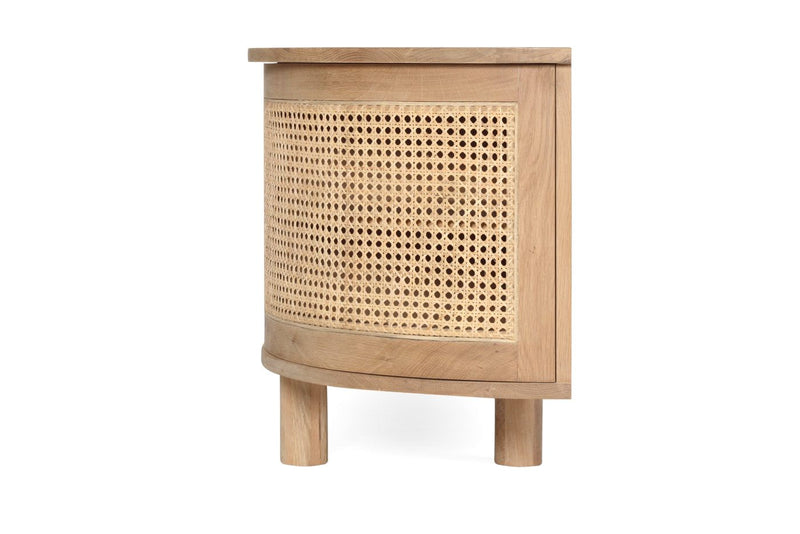Indigo Entertainment Unit – Six Door – Natural – Round End