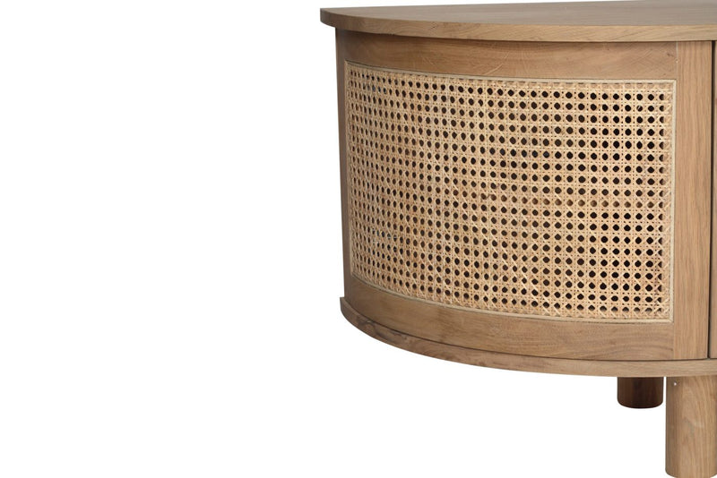 Indigo Entertainment Unit – Six Door – Natural – Round End
