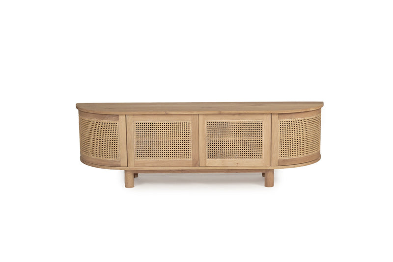 Indigo Entertainment Unit – Four Door – Natural – Round End