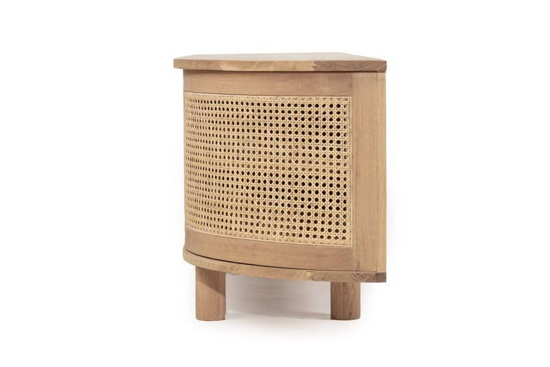 Indigo Entertainment Unit – Four Door – Natural – Round End