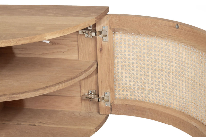 Indigo Entertainment Unit – Four Door – Natural – Round End