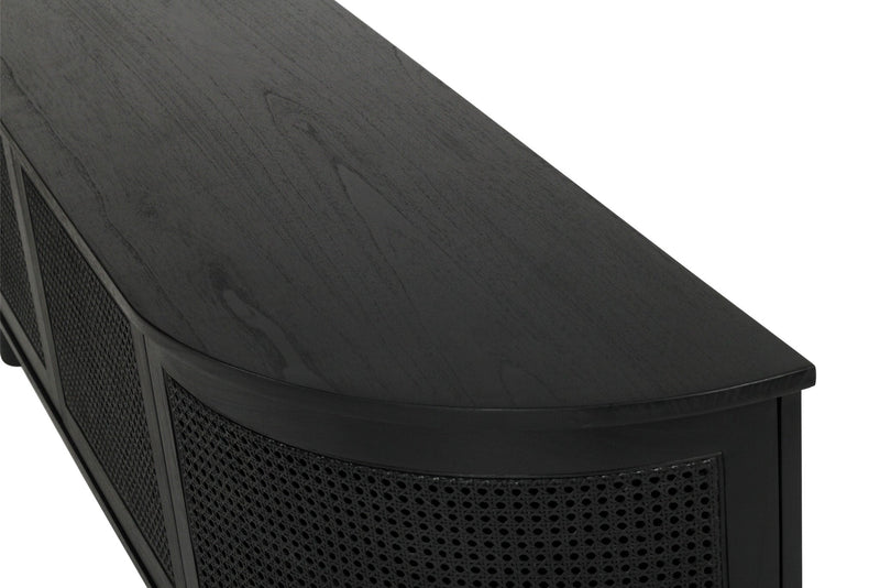 Indigo Entertainment Unit – Four Door – Black – Round End