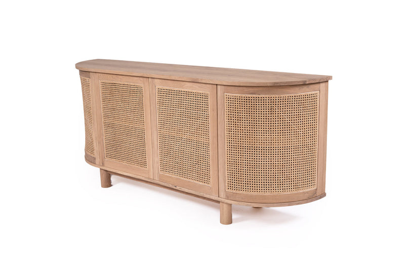 Indigo Four Door Sideboard – Rounded End