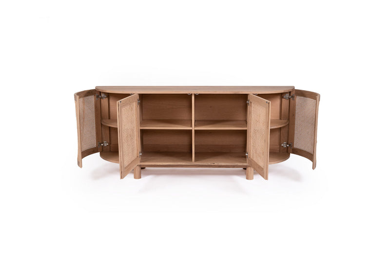 Indigo Four Door Sideboard – Rounded End