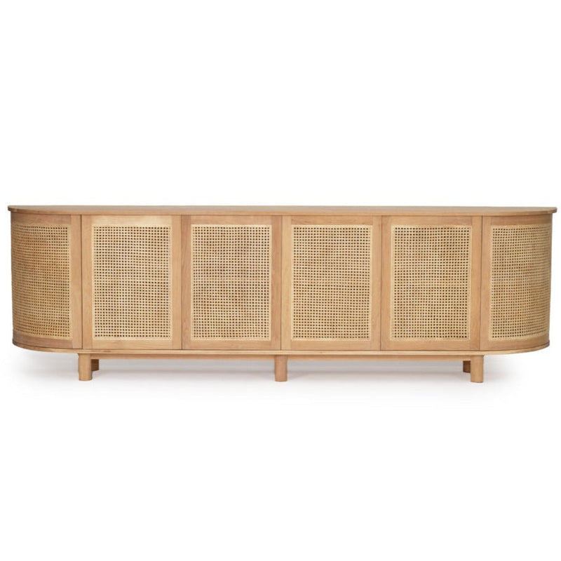 Indigo Six Door Sideboard – Rounded End