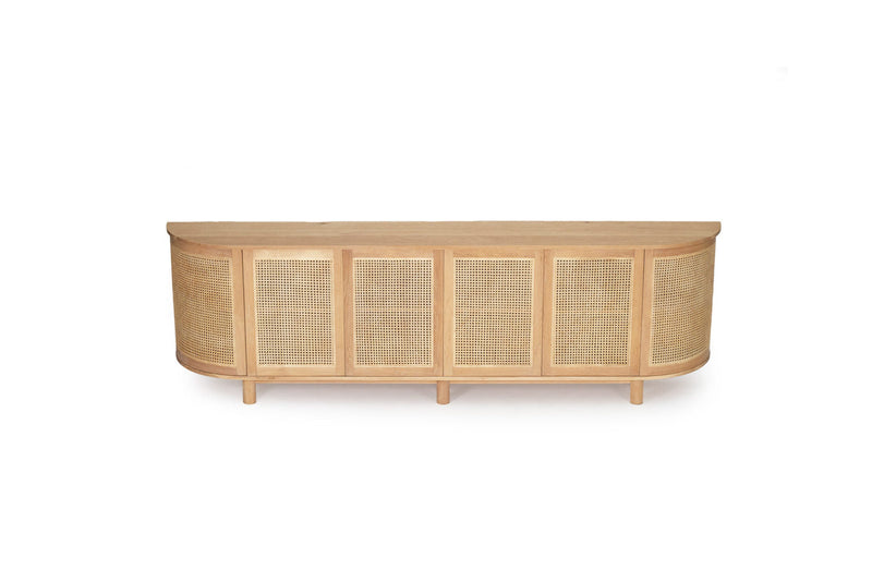 Indigo Six Door Sideboard – Rounded End