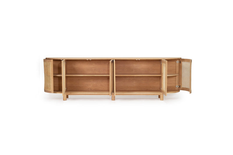 Indigo Six Door Sideboard – Rounded End