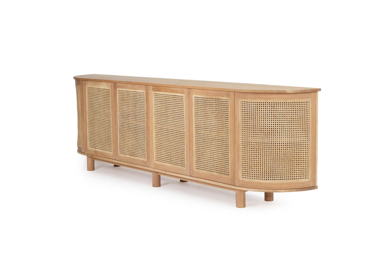 Indigo Six Door Sideboard – Rounded End