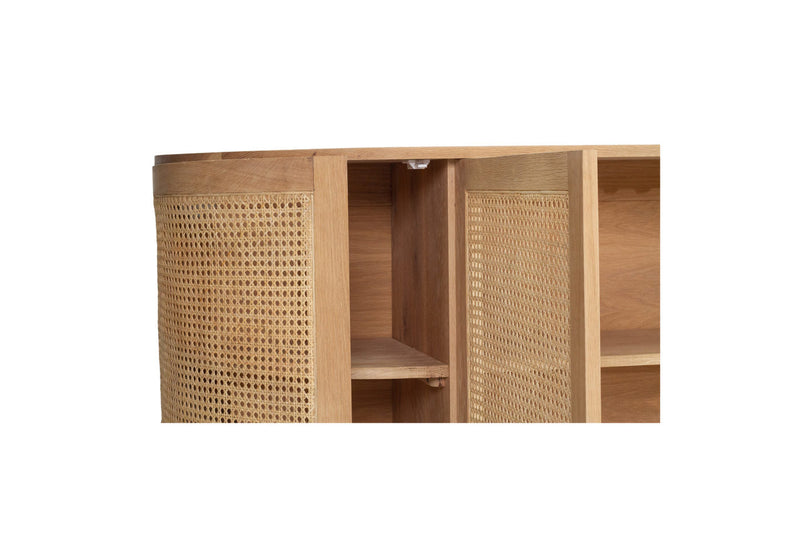 Indigo Six Door Sideboard – Rounded End