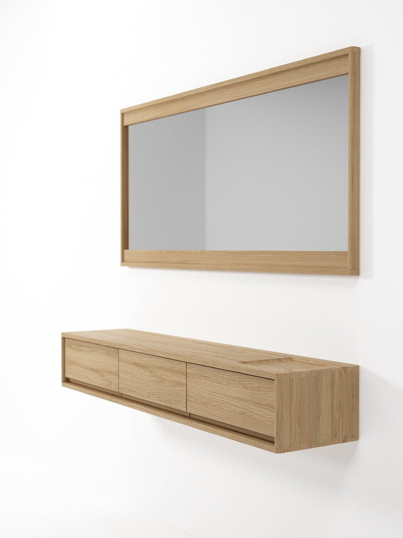 Circa Rectangle Hanging Mirror 1600x750mm - White Oak