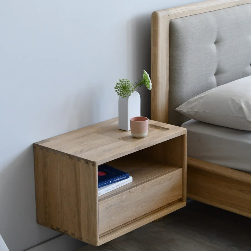 Circa Floating Bedside Left / Right Groove - White Oak
